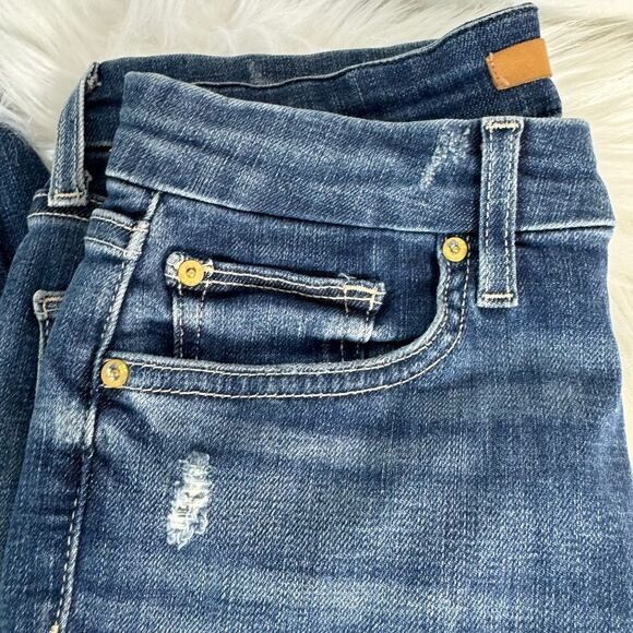 Joe's Jeans Hi (Rise)Honey Hight rise Curvy Boot Cut Ripped Raw Hem Jeans Sz  28 - Picture 2 of 11